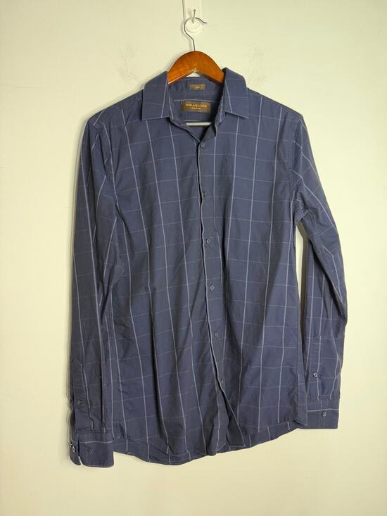Fairlane & Sons Other - Fairlane & Sons Blue Long Sleeve Button Up Shirt Size Medium Tall 100% Cotton